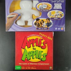 Apples to Apples Party Box game & Electronic Pictionary man